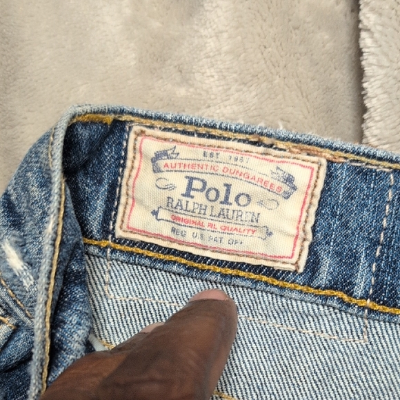 Ralph Lauren Polo Crosby Short Denim Distressed Women Shorts Size 32 - Picture 5 of 10